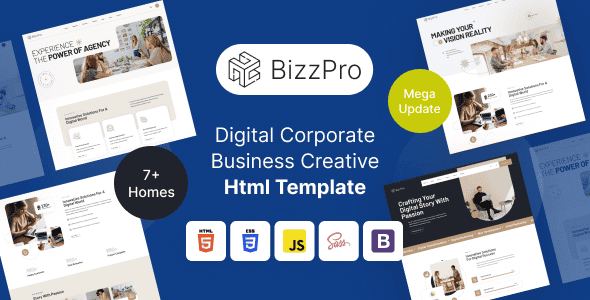 Bizzpro – Digital Corporate Business Creative Html Template Multipurpose
