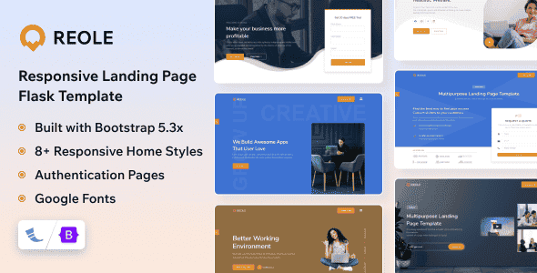 Reole - Flask Responsive Landing Page Template