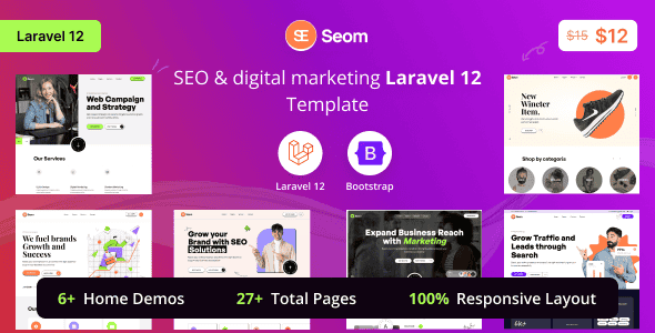 Seom - SEO & digital marketing Laravel 12 Template