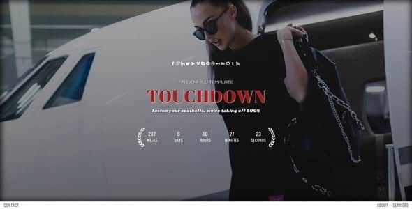 Touchdown || Responsive Coming Soon Page