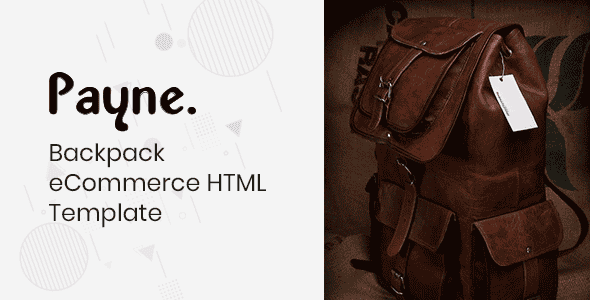 Payne - Backpack eCommerce HTML Template