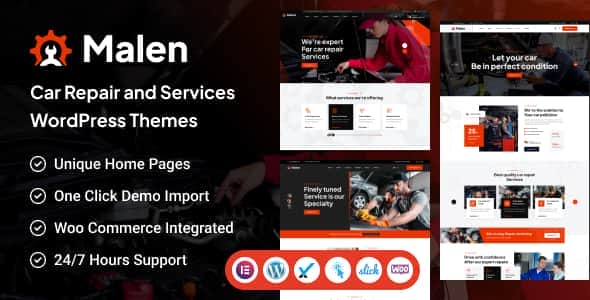 Malen - Car Service & Repair WordPress Theme