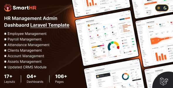 SmartHR - Laravel 12 HR, Payroll & Attendance Admin Dashboard Template (Bootstrap 5)