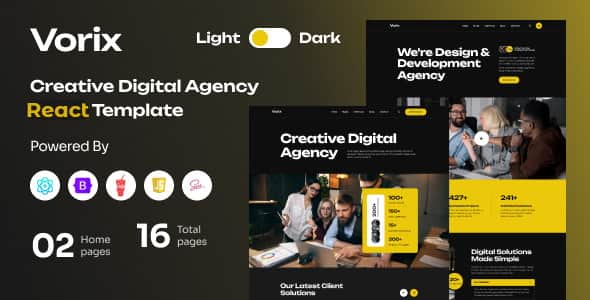 Vorix – Creative Digital Agency React Template