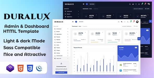 Duralux - CRM Admin & Dashboard Bootstrap HTML Template