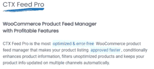CTX Feed Pro - WooCommerce Product Feed Manager