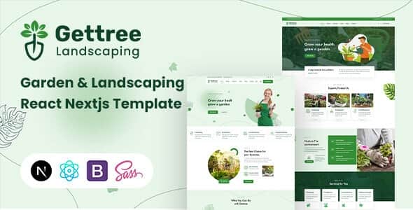 Gettree – Garden & Landscaping React Nextjs Template