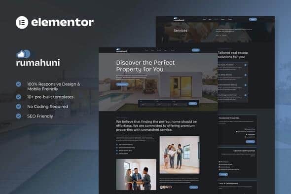 Rumahuni - Real Estate & Property Elementor Template Kit