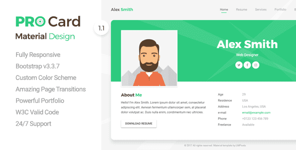 ProCard | vCard Template