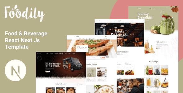 Foodily - Food and Beverage Shop React Next Js Template