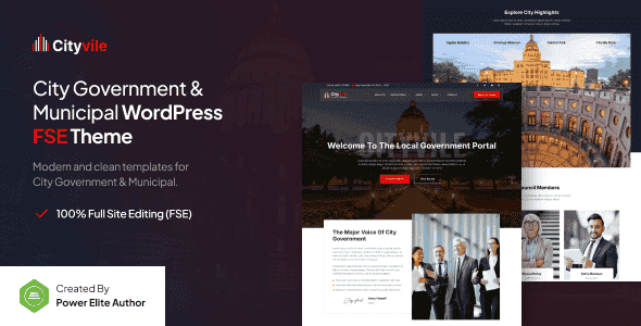 Cityvile – City Government & Municipal Gutenverse FSE WordPress Theme