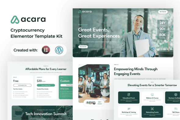 Acara - Event and Conference Elementor Template Kit