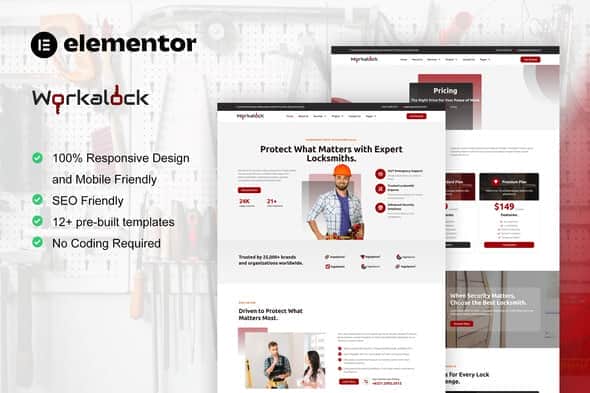 WorkaLock - Locksmith & Key Maker Service Elementor Pro Template Kit