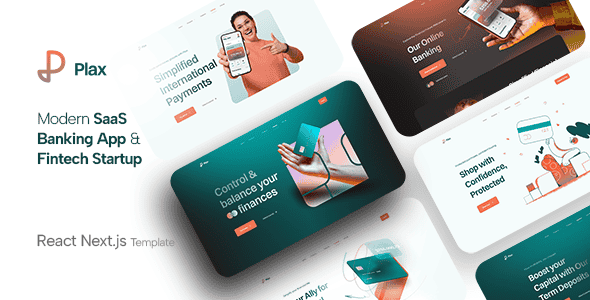 Plax - Fintech Startup React NextJS Template
