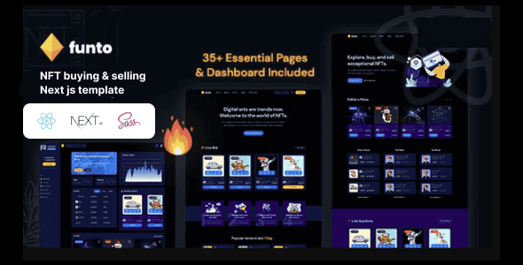 Funto - NFT Marketplace React Next JS Template