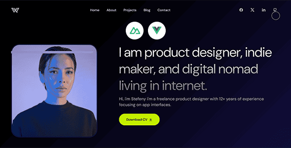 Wize - Creative Personal Portfolio Nuxt js Template