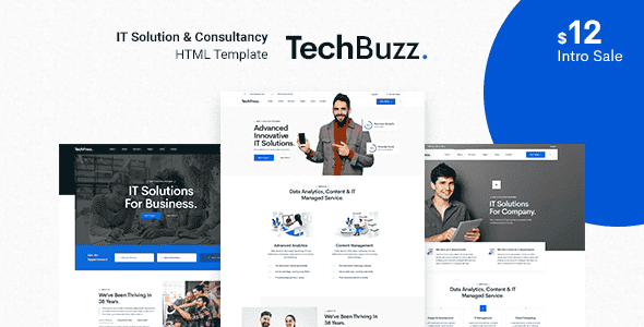 TechBuzz - Technology IT Solutions & Services HTML5 Template