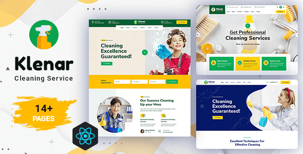Klenar - Cleaning Services React Template