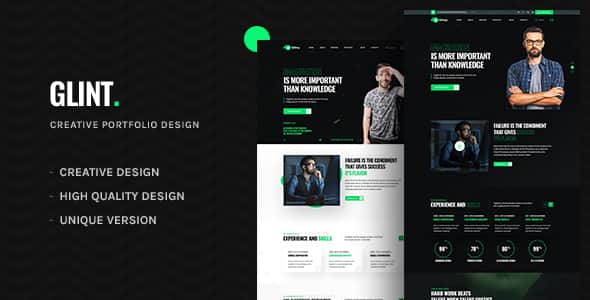 Glint - Personal Portfolio HTML Template