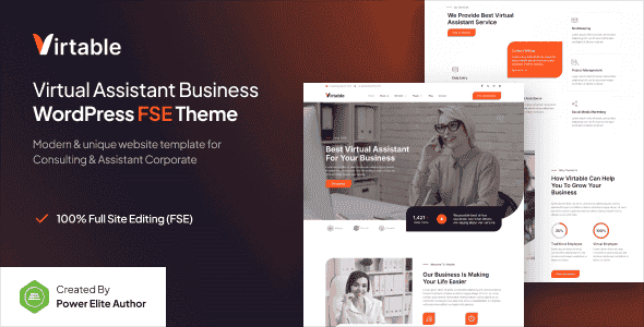 Virtable – Virtual Assistant Business Gutenverse FSE WordPress Theme