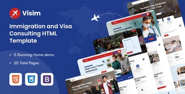 Immigration and Visa Consulting HTML
Template