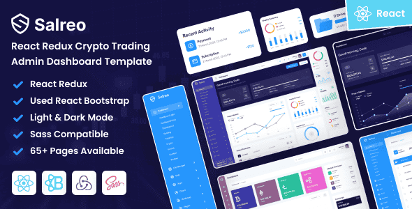 Salreo - React Redux Crypto Trading Admin Dashboard Template