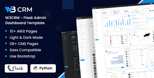 W3CRM - Flask Admin Dashboard Template