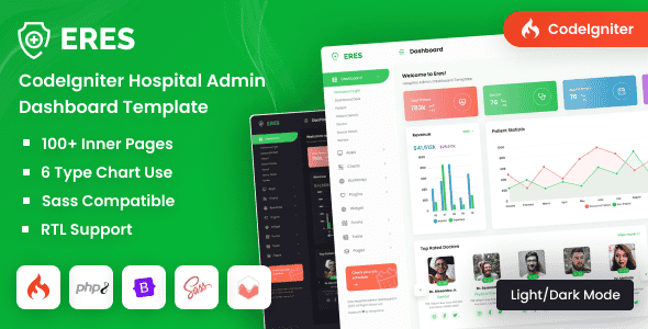 ERES - CodeIgniter Hospital Admin Dashboard Bootstrap Template