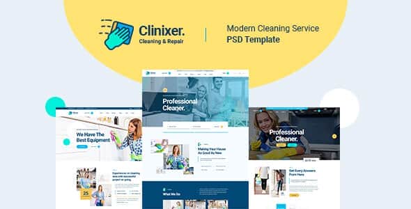 Clinixer - Cleaning Services PSD Template