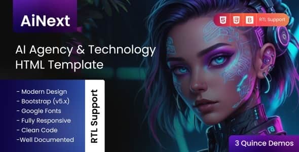 AiNext - AI Agency & Startup HTML Template
