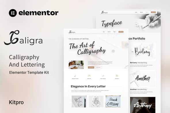 Caligra - Calligraphy & Lettering Elementor Template Kit